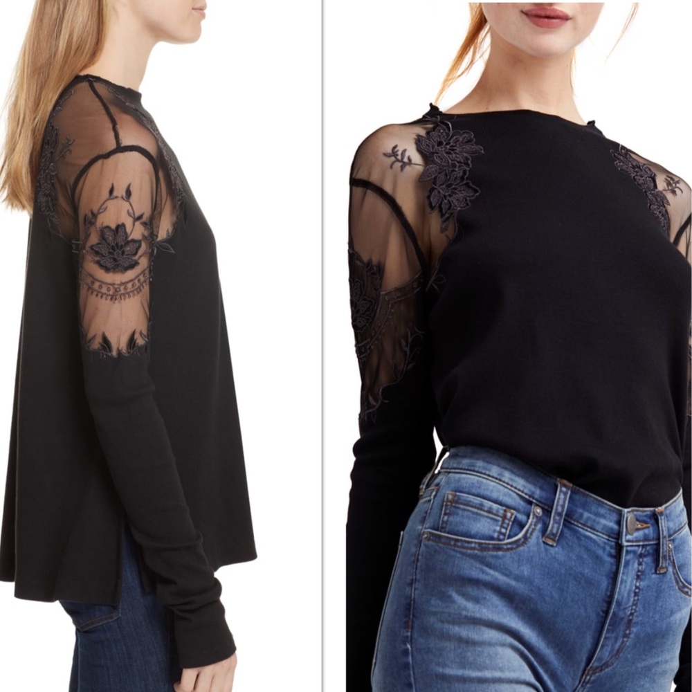 Free People Daniella Lace Top